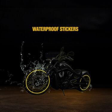 Car Bike Tyre & Body Reflective Stickers (18 stripes)
