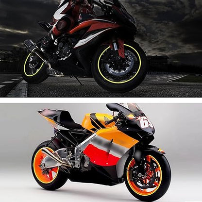 Car Bike Tyre & Body Reflective Stickers (18 stripes)