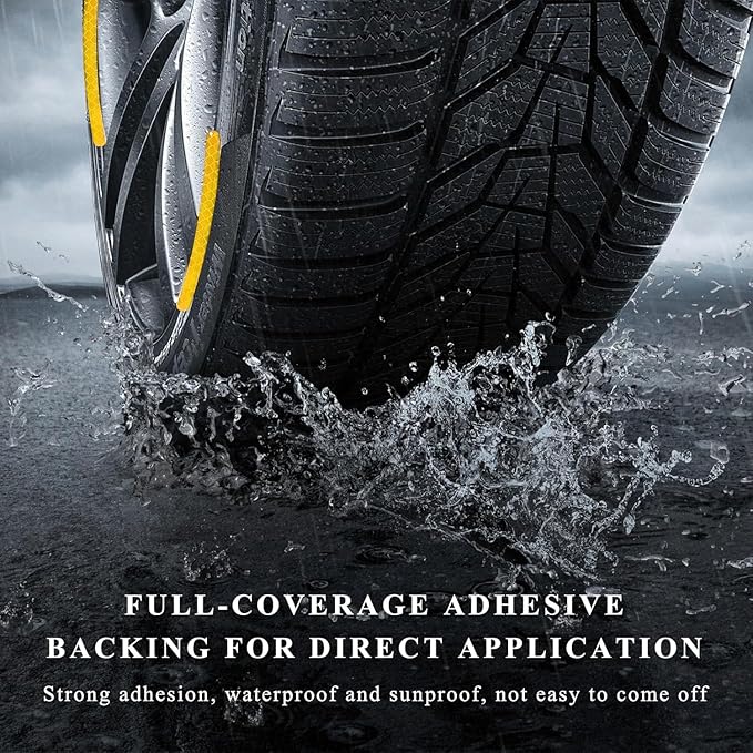 Car Bike Tyre & Body Reflective Stickers (18 stripes)