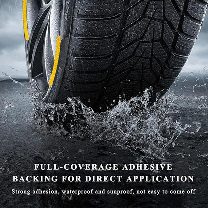 Car Bike Tyre & Body Reflective Stickers (18 stripes)